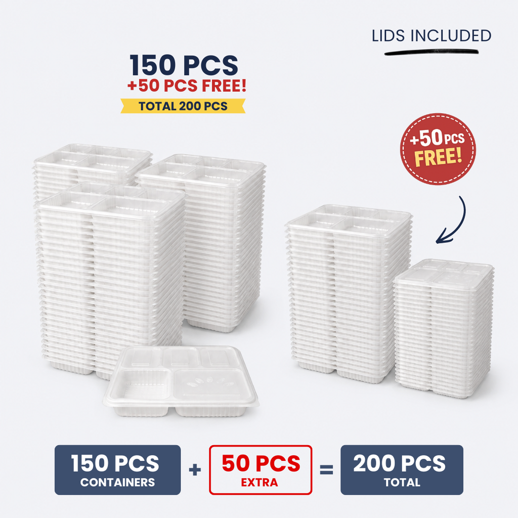 5 Compartment Disposable Food Container