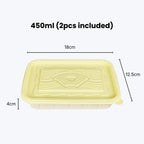Corn Starch Disposable Food Container | Rainbow Lids | Assorted Sizes