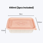 Corn Starch Disposable Food Container | Rainbow Lids | Assorted Sizes