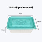 Corn Starch Disposable Food Container | Rainbow Lids | Assorted Sizes