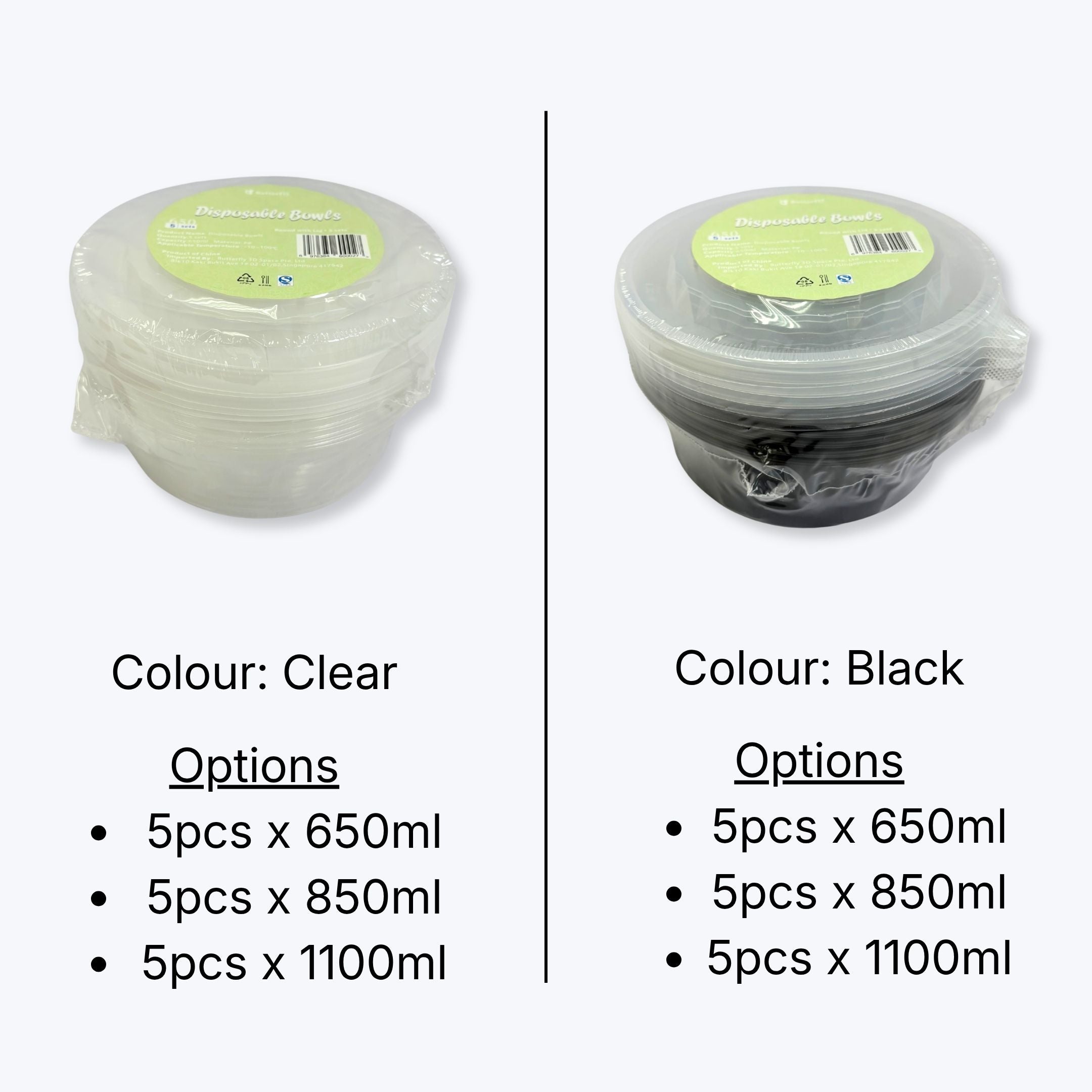 Disposable Food Bowl | Set of 5pcs