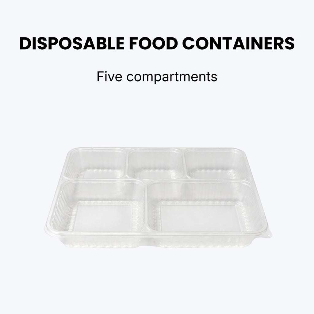 5 Compartment Disposable Food Container