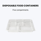 5 Compartment Disposable Food Container