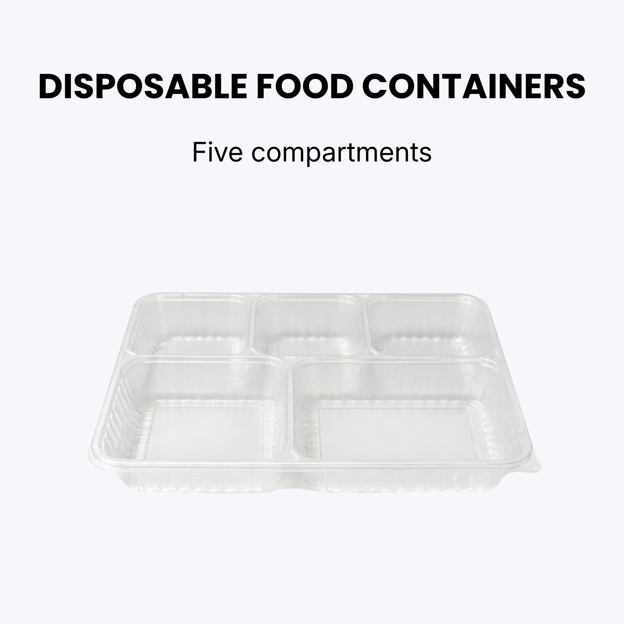 5 Compartment Disposable Food Container