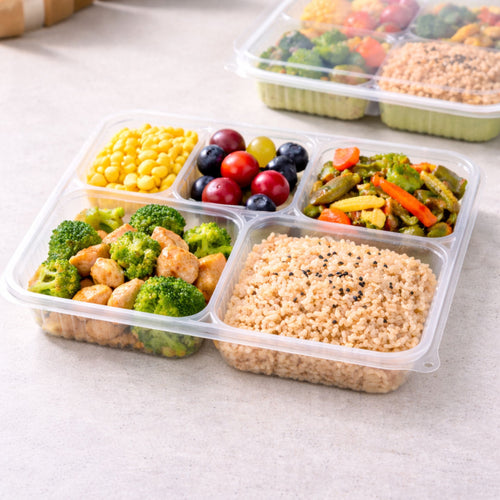 5 Compartment Disposable Food Container