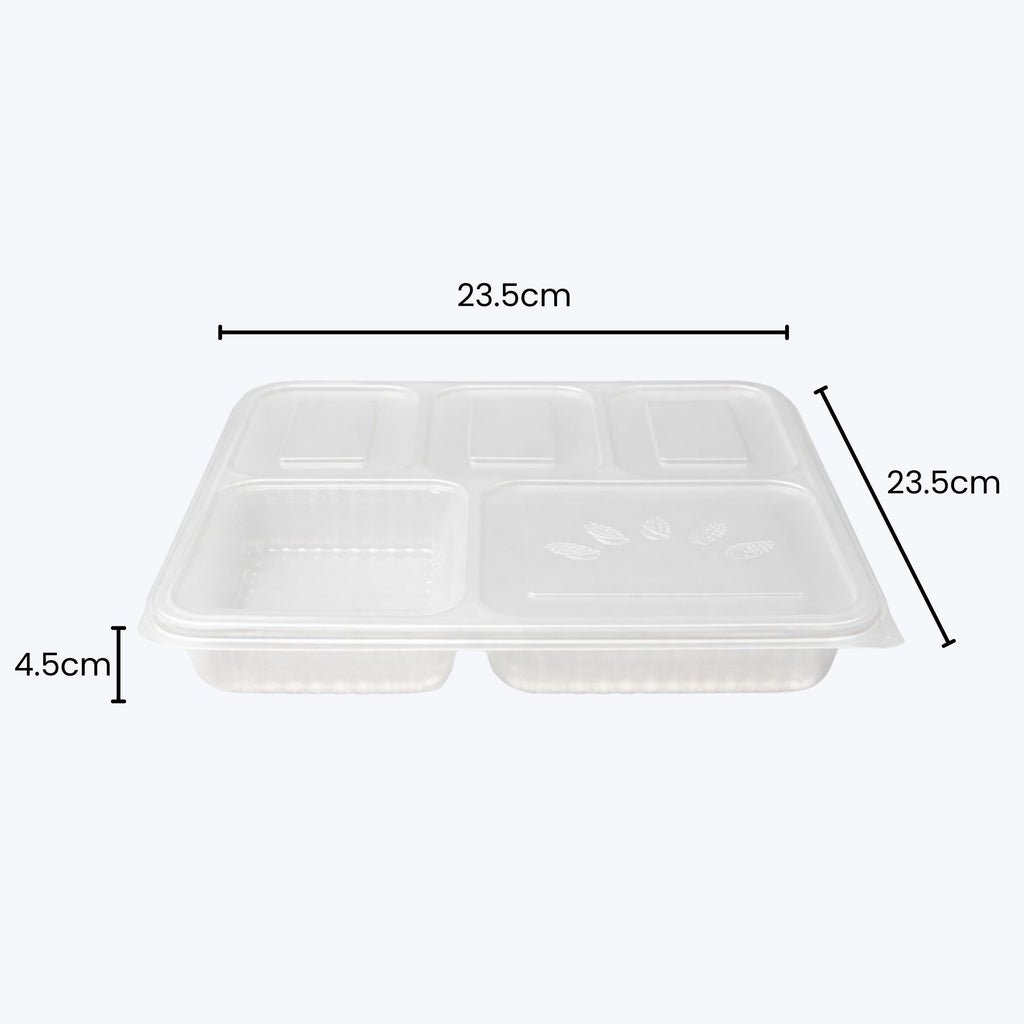 5 Compartment Disposable Food Container