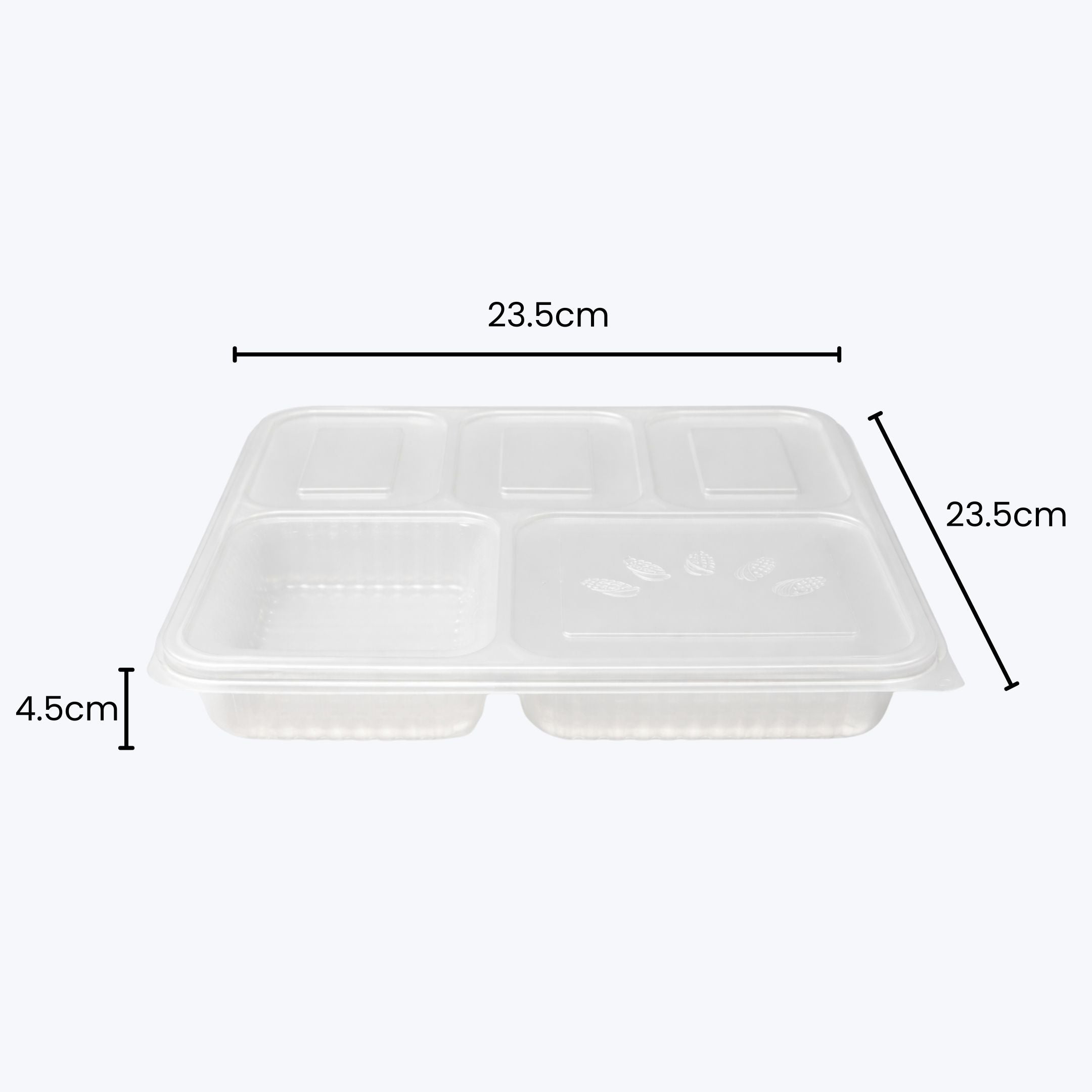 5 Compartment Disposable Food Container