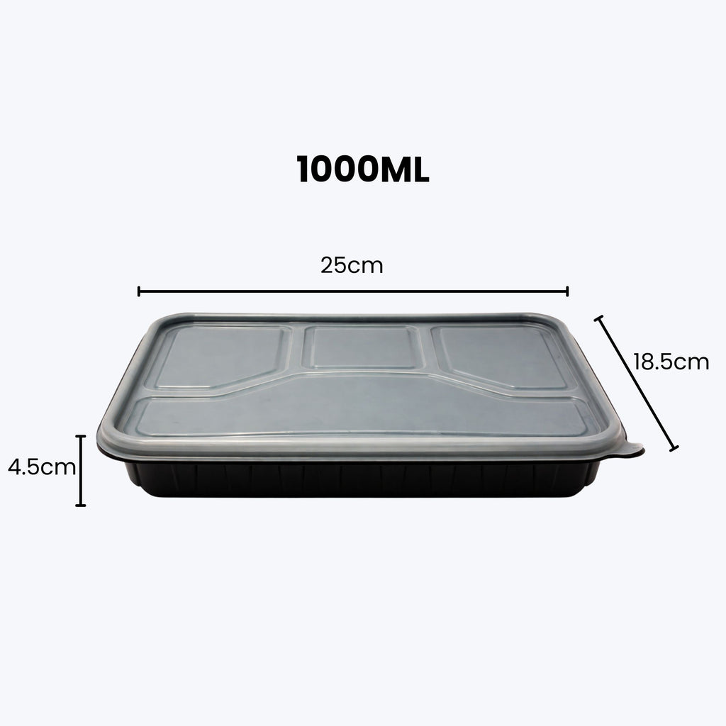 Four Compartment Disposable Food Container