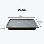 Four Compartment Disposable Food Container