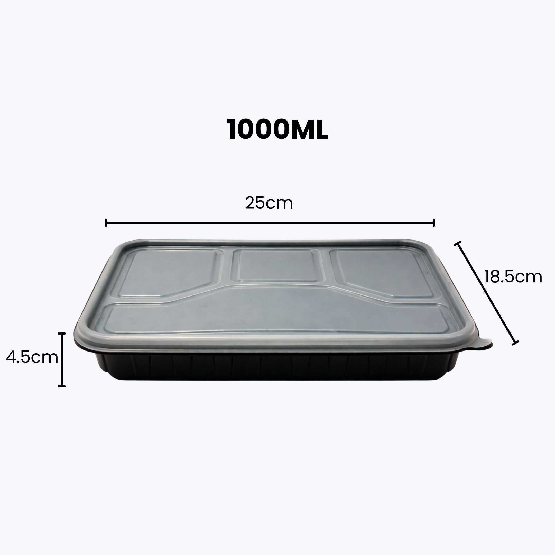 Four Compartment Disposable Food Container