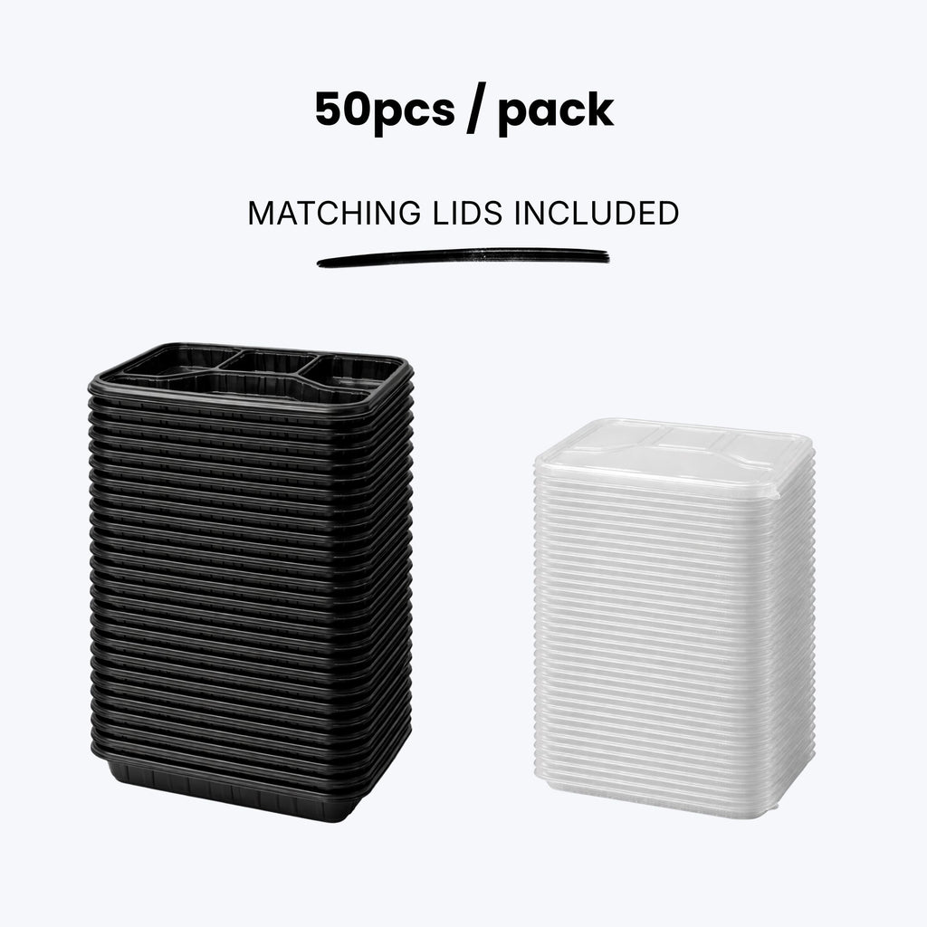 Four Compartment Disposable Food Container