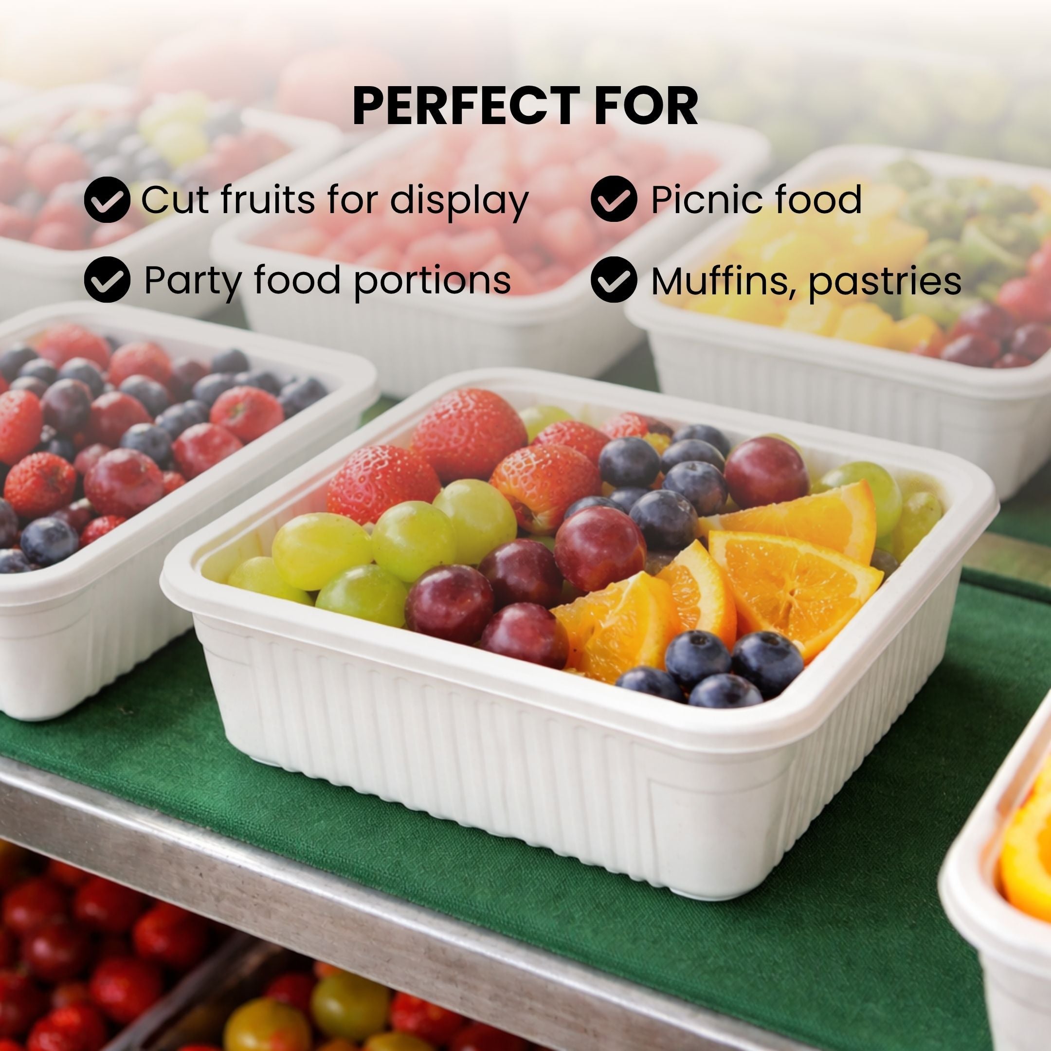Disposable Fruits/Vegetables Container | Set of 50pcs