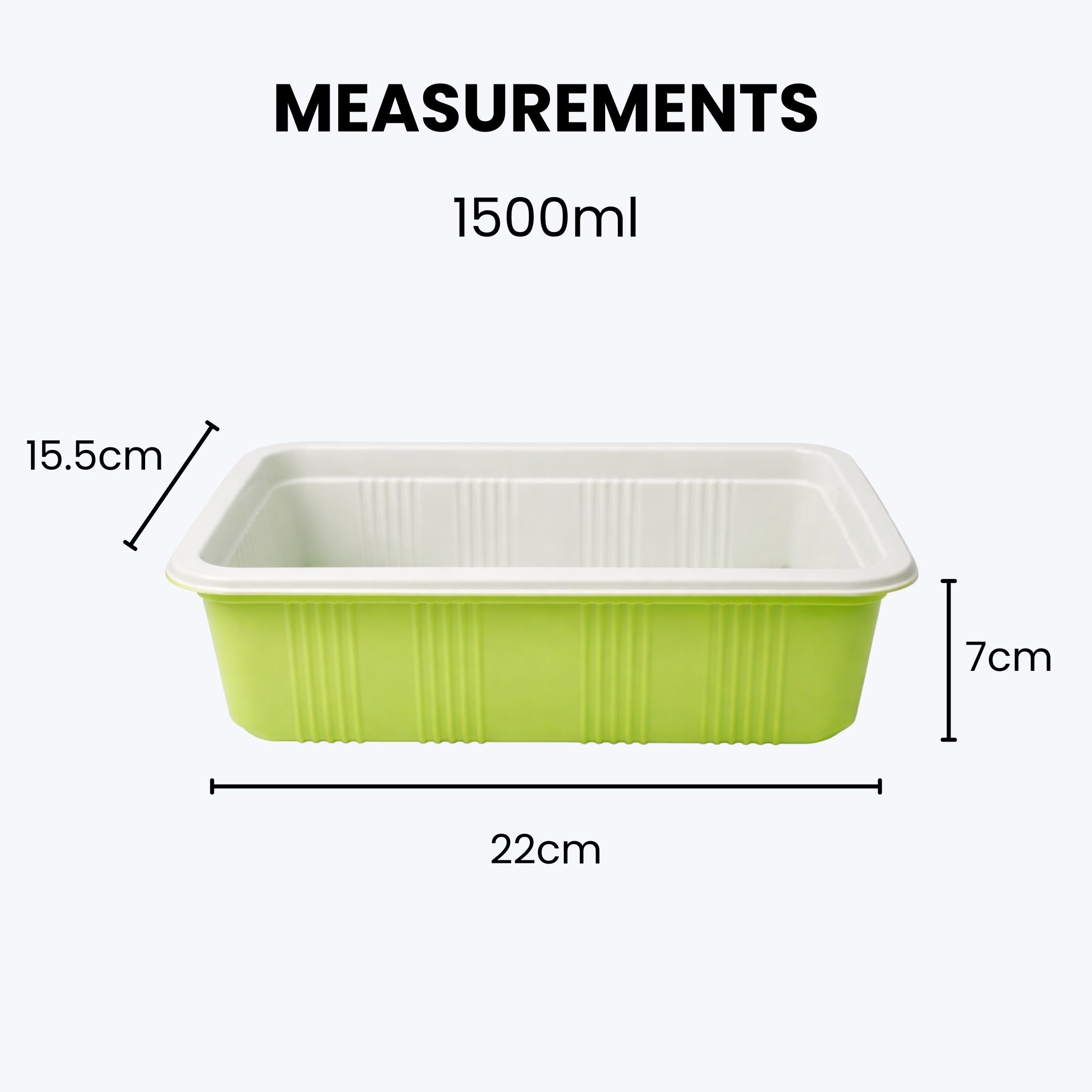 Disposable Fruits/Vegetables Container | Set of 50pcs
