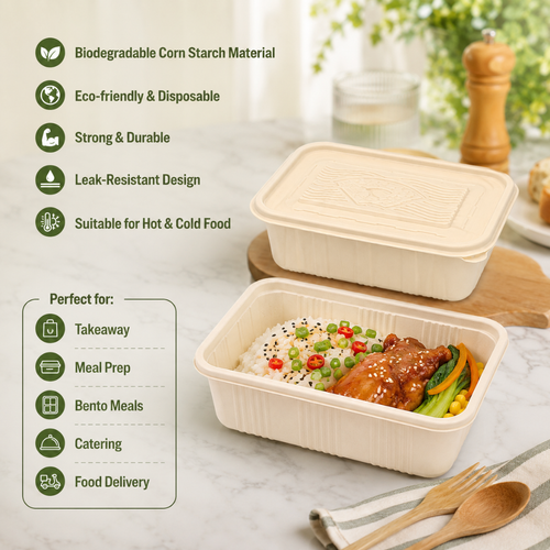 Corn Starch Disposable Food Container