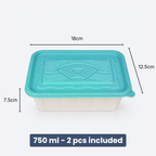 Corn Starch Disposable Food Container | Rainbow Lids | Assorted Sizes