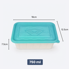 Corn Starch Disposable Food Container | Rainbow Lids | Set of 10pcs