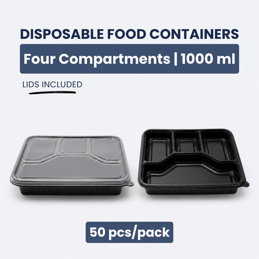 Four Compartment Disposable Food Container