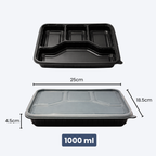 Four Compartment Disposable Food Container
