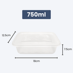 Disposable Rectangle Food Container | Set of 10pcs