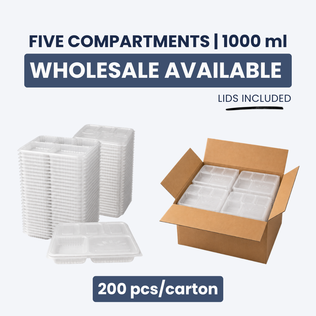 5 Compartment Disposable Food Container