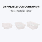 Disposable Rectangle Food Container | Set of 10pcs