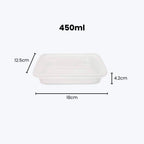 Disposable Rectangle Food Container | Set of 10pcs