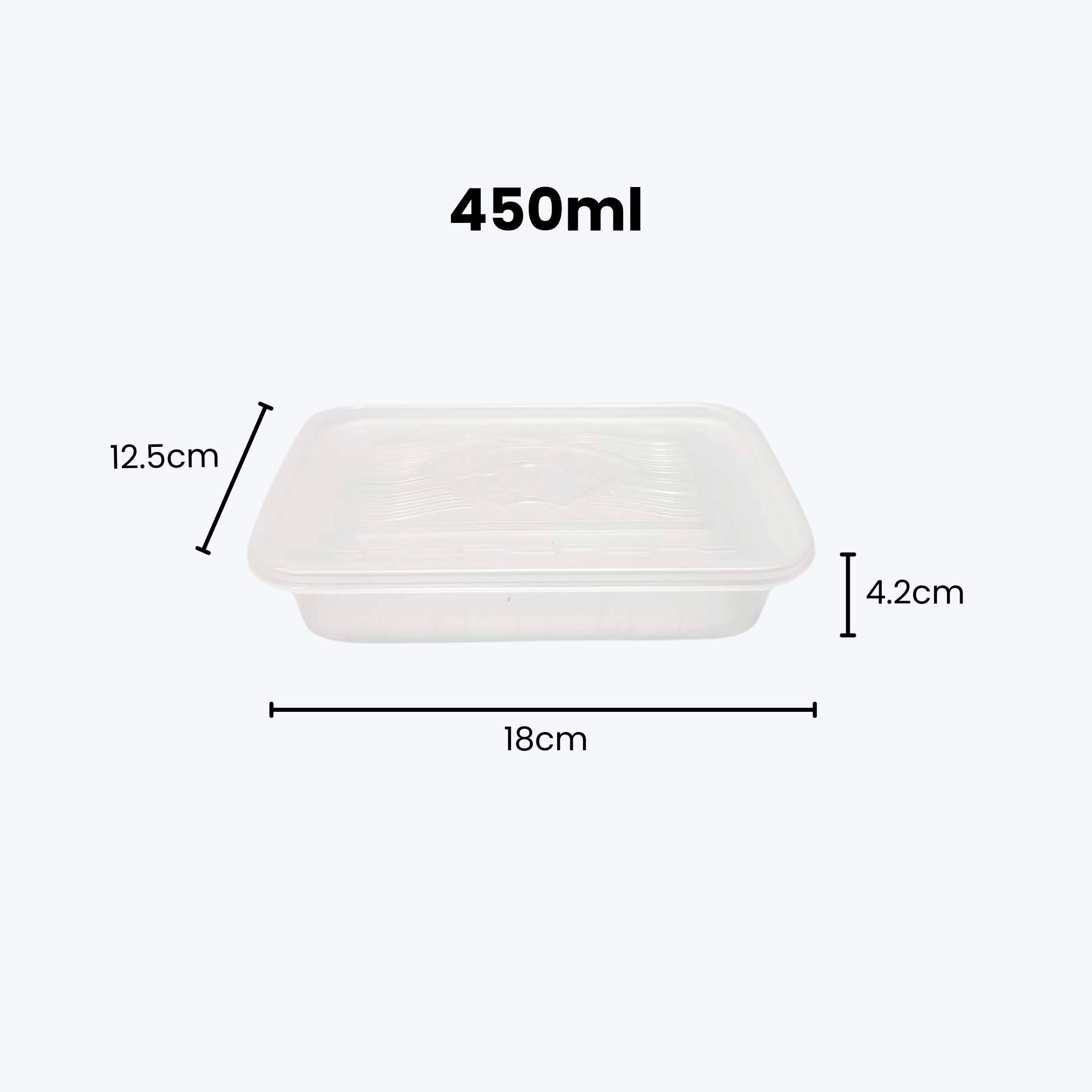 Disposable Rectangle Food Container | Set of 10pcs