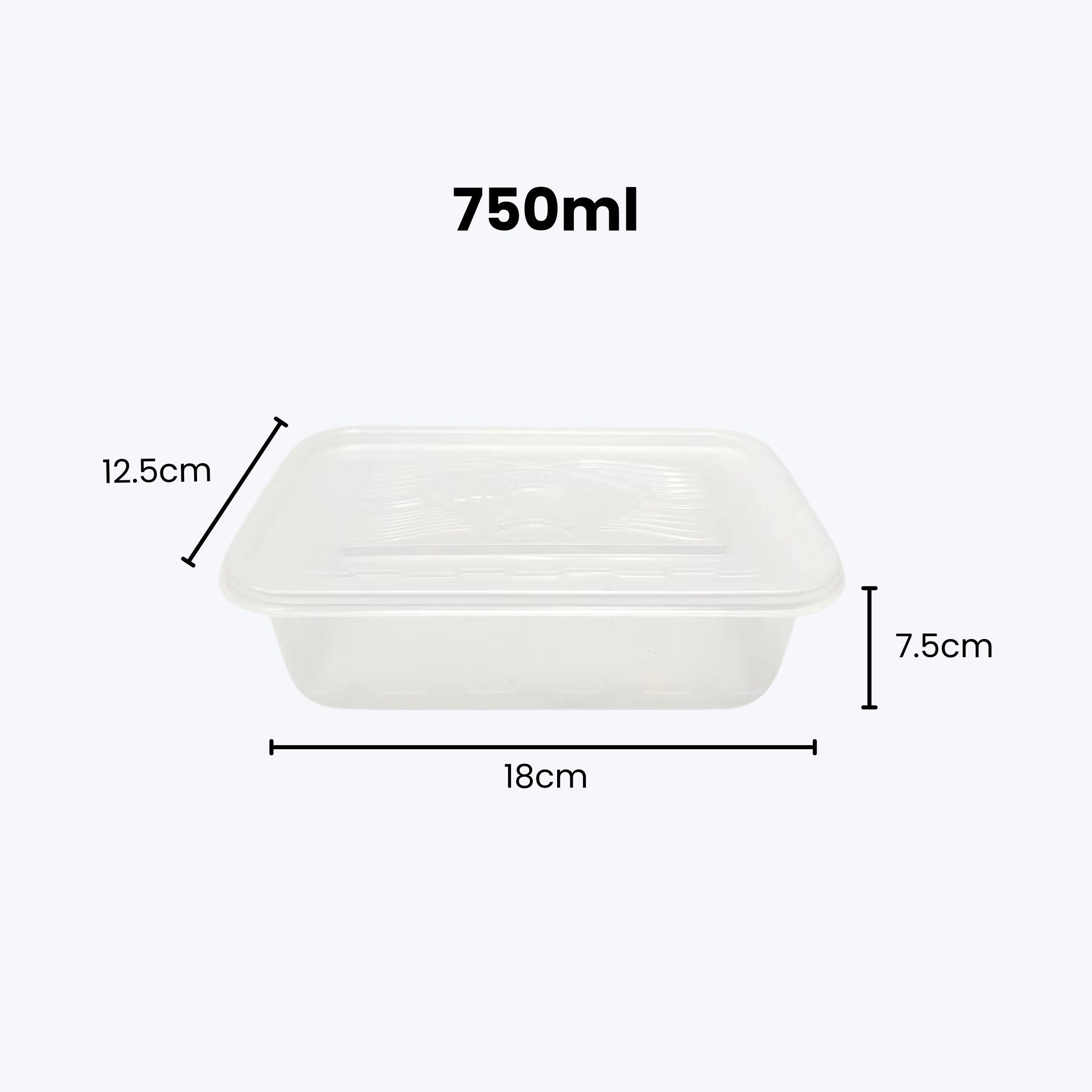 Disposable Rectangle Food Container | Set of 10pcs