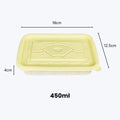 Corn Starch Disposable Food Container | Rainbow Lids | Set of 10pcs