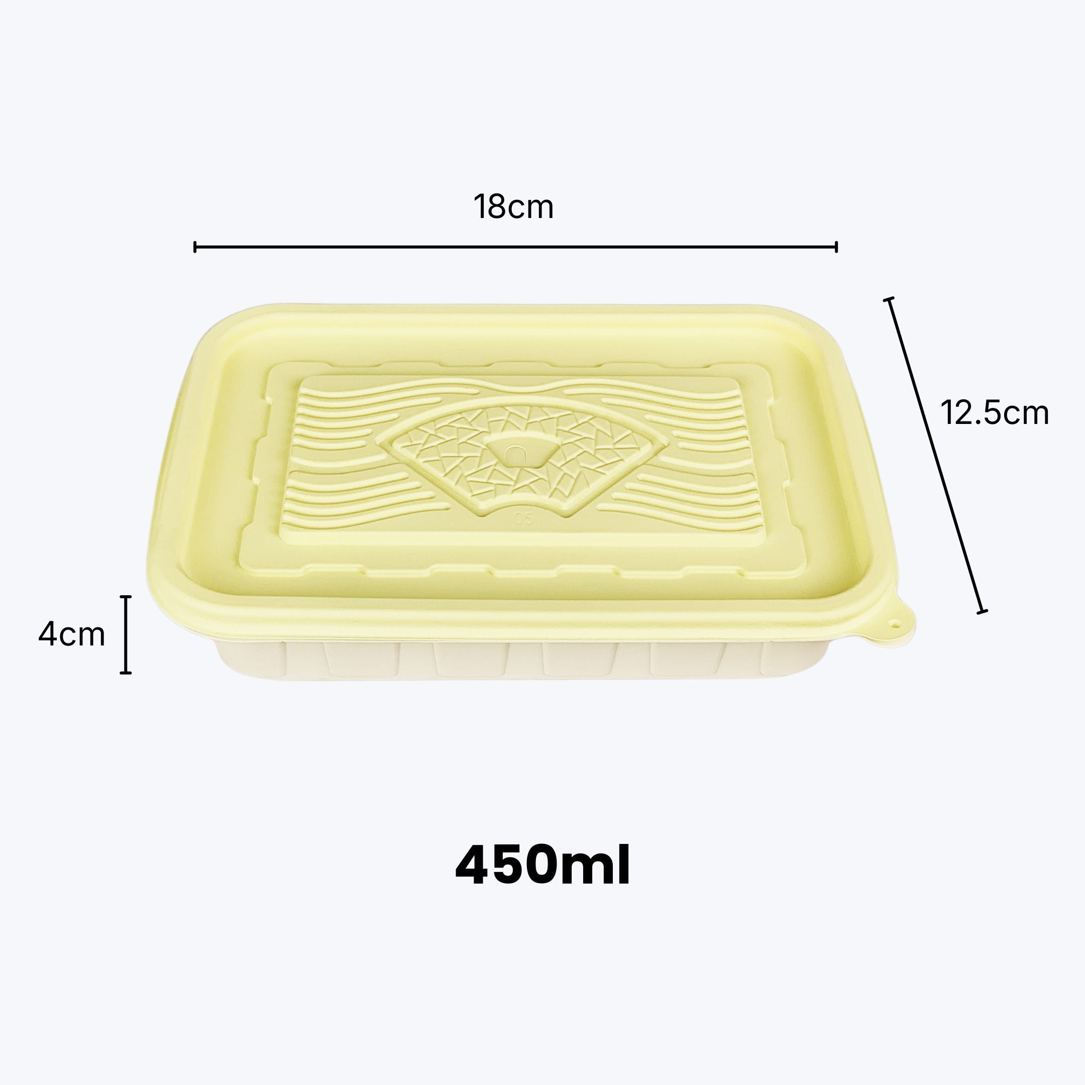 Corn Starch Disposable Food Container | Rainbow Lids | Set of 10pcs