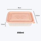 Corn Starch Disposable Food Container | Rainbow Lids | Set of 10pcs